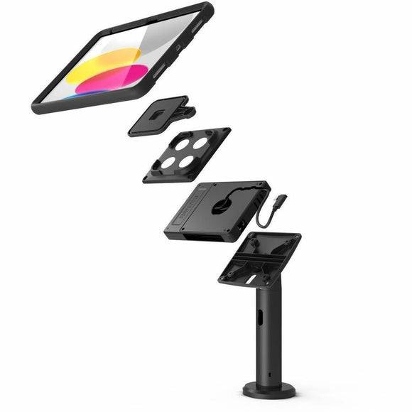 Compulocks Brands, Inc. Universal Tablet Magnetic Tilting Stand 8  Plus Hub Black