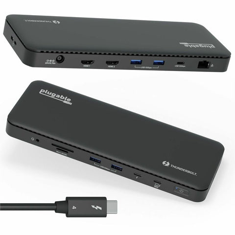 Plugable Technologies Plugable Thunderbolt 4 Dock 100w Charging, Laptop Docking Station Dual Monitor S