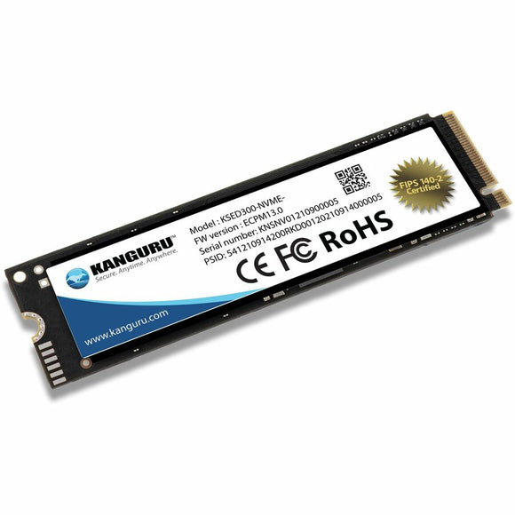 Kanguru Defender Opal SED300 KSED300-NVME-Series 500 GB Solid State Drive - M.2 2280 Internal - PCI Express NVMe (PCI Express NVMe 4.0 x4) - Blue - TAA Compliant