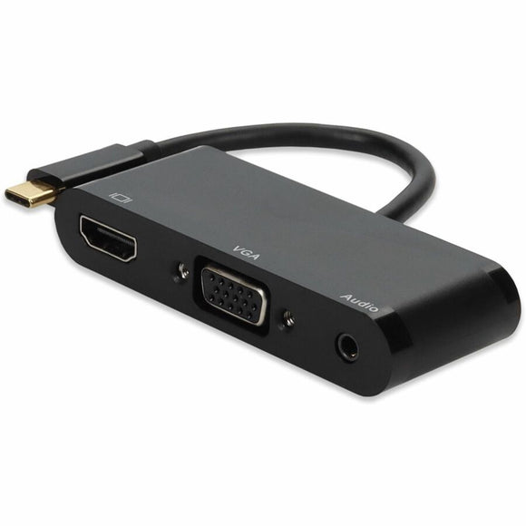 AddOn USB 3.1 (C) Male to HDMI Female, VGA Female, USB 2.0 (A) Female Black Adapter