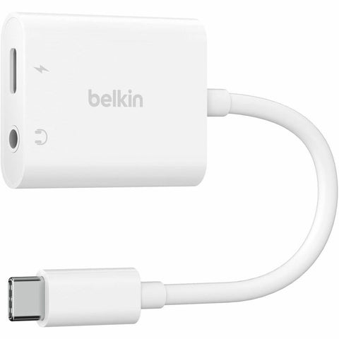 Belkin International Inc Rockstar 3.5mm Audio + Usb-c Charge Adapter