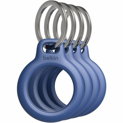 Belkin International Inc Keychain, Pc, Blue, 4pk