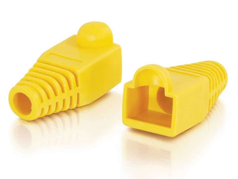 C2G RJ45 PLUG COVER 6.0MM OD YELLOW 50PK TAA