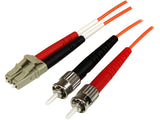 3m Fiber Optic Cable - Multimode Duplex 50/125 - OFNP Plenum - LC/ST - OM2 - LC to ST Fiber Patch Cable