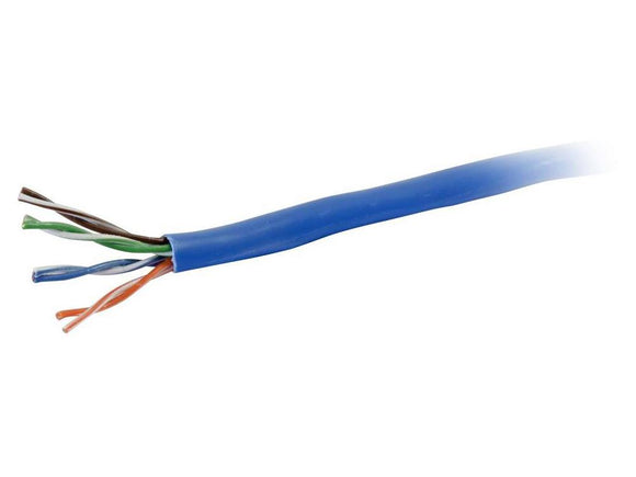 C2G 500ft Cat6 Bulk Ethernet Network Cable-Solid UTP-Riser CMR Blue TAA