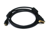Monoprice 6ft 28AWG High Speed HDMI to DVI Adapter Cable w / Ferrite Cores - Black
