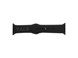 Yale University Silicone Apple Watch Band, 38-40mm,  Black Matte, Classic V1