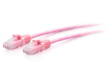 C2G 15ft Cat6a Snagless Unshielded (UTP) Slim Ethernet Patch Cable - Pink