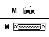 Digi International Digi 48inch Rj-45/db-25m Straight Cable (10 Pin) -- Replacement For 76000129
