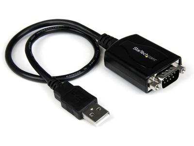 Startech 1 Ft Usb To Rs232 Serial Db9 Adapter Cable With Com Retention - Taa - Add An Rs-