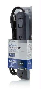 Belkin International Inc 709j 15k Cew 6out 4cord Reg Plg - This 720-joule Surge Protector Offers Six Surg