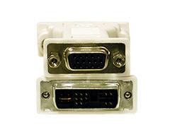 C2g Dvi Male To Svga Hd15 Female Video Adptr - Pvc - White - Perfect For Converting