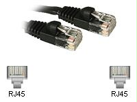 C2g 1ft Cat6 Snagless Utp Cable-blk