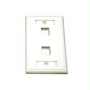 C2g 2-port Keystone Wallplate Wht