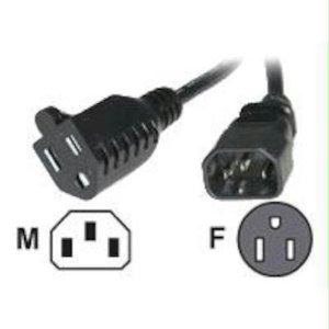 C2g Power Cord - Nema 5-15 - Female Left Gender - Power Iec 320 En 60320 C14 - Male