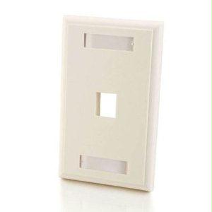 C2g 1-port Keystone Wallplate Wht