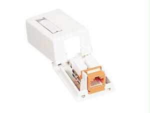 C2g Keystone Surface Mount Box 1-port Wht