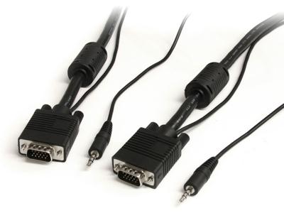 Startech Av Cables - 3.5 Mm Mini-jack,vga Left Connector - Male Left Gender - Vga,3.5 Mm