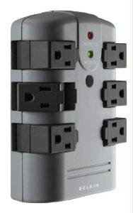 Belkin International Inc 6-outlet Pivot-plug Surge Protector, 6 Rotating Surge-protected Outlets With 108