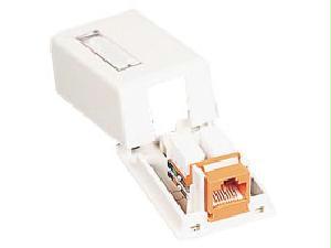 C2g Keystone Surface Mount Box 1-port Ivory