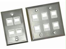 C2g 2 Port Single Gang Plate Stainless Taa - Lifetime Warranty - Flush-mount Keyston