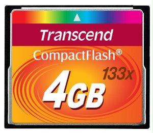 Transcend Information Compactflash 133 - Flash Drive - 4gb - Compactflash Card - 3.3   5 - Read: Up To