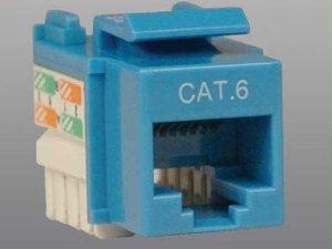 Eaton Tripp Lite Series Cat6/cat5e 110 Style Punch Down Keystone Jack - Blue, Ta
