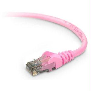 Belkin International Inc 15ft Cat6 Snagless Patch Cable, Utp, Pink Pvc Jacket, 24awg, 50 Micron, Gold Pla