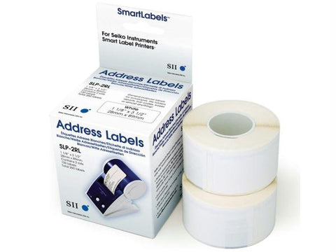 Seiko Instruments Usa, Inc. White Address Labels (2 Pack)  Slp-2rl - Dimensions: 1-1/8" X 3-1/2" - Compatibi
