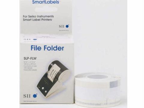 Seiko Instruments Usa, Inc. File Folder Label - Label Width: 9/16in Label Length: 3 -7/16in - 720rt, 650, 65