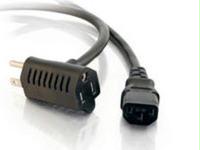 C2g 3ft 16awg Power Cord W/ Extra Outlet Taa