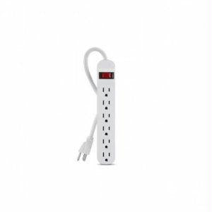Belkin International Inc Belkin 6 Outlet Power Strip - 5 Foot Cord - White