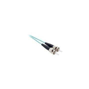 Unc Group Llc 5 Meter Lc-st Om3 10gig Fiber Optic Cable, Aqua, Ofnr, 50/125 Fiber, Multimode D