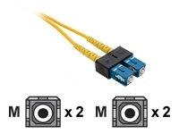 Unc Group Llc 5 Meter Sc-sc Singlemode Fiber Optic Cable, Yellow, Ofnr, 9/125 Fiber, Single-mo