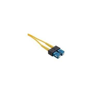 Unc Group Llc 5 Meter St-st Singlemode Fiber Optic Cable, Yellow, Ofnr, 9/125 Fiber, Single-mo