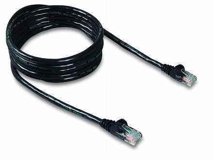 Belkin International Inc Belkin A3l791-03-blk-s 3ft Cat5e Snagless Patch Cable, Utp, Black Pvc Jacket, 24
