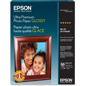 Epson Print Glossy Photo Paper - 8.5 In X 11 In - 50 Sheet(s). For Epson 3640, Basis Weight: