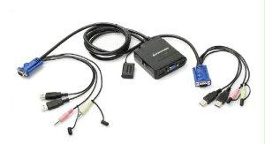 Iogear 2-port Usbcablekvmswitchwithaudioandmic