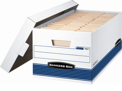Fellowes, Inc. Recycled Econo/stor Files, Lift-off Lid, Legal, White, 12/ctn