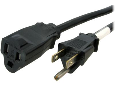Startech Ac Power Extension Cord 10ft/3m 16awg Power Supply Extension Cable Nema 5-15r To
