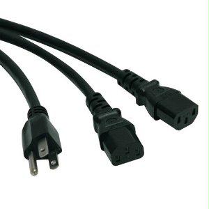 Eaton Tripp Lite Series Y Splitter Power Cable, Nema 5-15p To 2x C13 - 10a, 125v