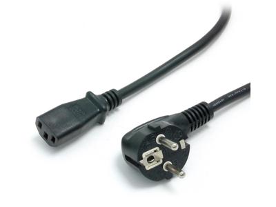 Startech 2m (6.5ft) 18awg (0.75mm2) Flexible Computer Power Cable W/ Eu Schuko Plug And I
