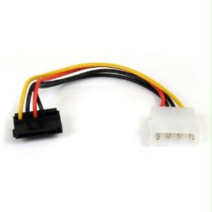 Startech 6in 4 Pin Lp4 To Right Angle Sata Power Cable Adapter - Lp4 Left Connector - Mal