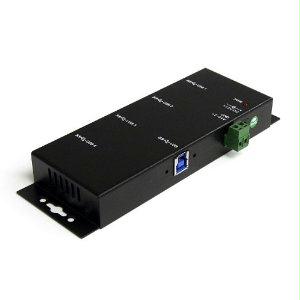 Startech St4300usbm - 4-port Usb 3.0 Hub - 5gbps - Metal Industrial Usb-a Hub - Wall Or D