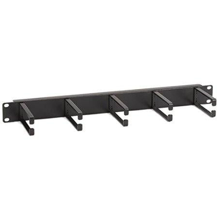Black Box Horizontal It Rackmount Cable Manager - 19-in., Single-sided, Steel Ring, 1u, Bl