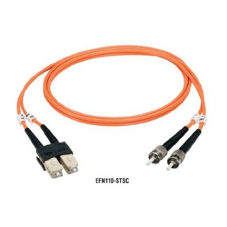 Black Box Om1 62.5/125 Multimode Fiber Optic Patch Cable - Ofnr Pvc, Lc To Lc, Orange, 1-m