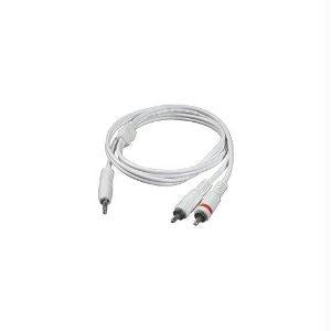 C2g 50ft 3.5mm(m) To Rca Male Y-cbl Wht - Connects A 3.5mm Stereo Audio Port To A Rc