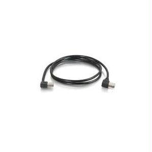 C2g 9.8ft (3m) Usb 2.0 Right Angle A/b Cable - Black