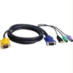 Aten Storage Cable - Hdb-15,6 Pin Mini-din (ps/2 Style),usb Type A Left Connector - M