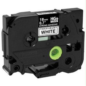 Brother International Corporat 0.7 In X 26.2 Ft (18mm X 8m), Black Ink On White Label, Extra-strength Adhesive,